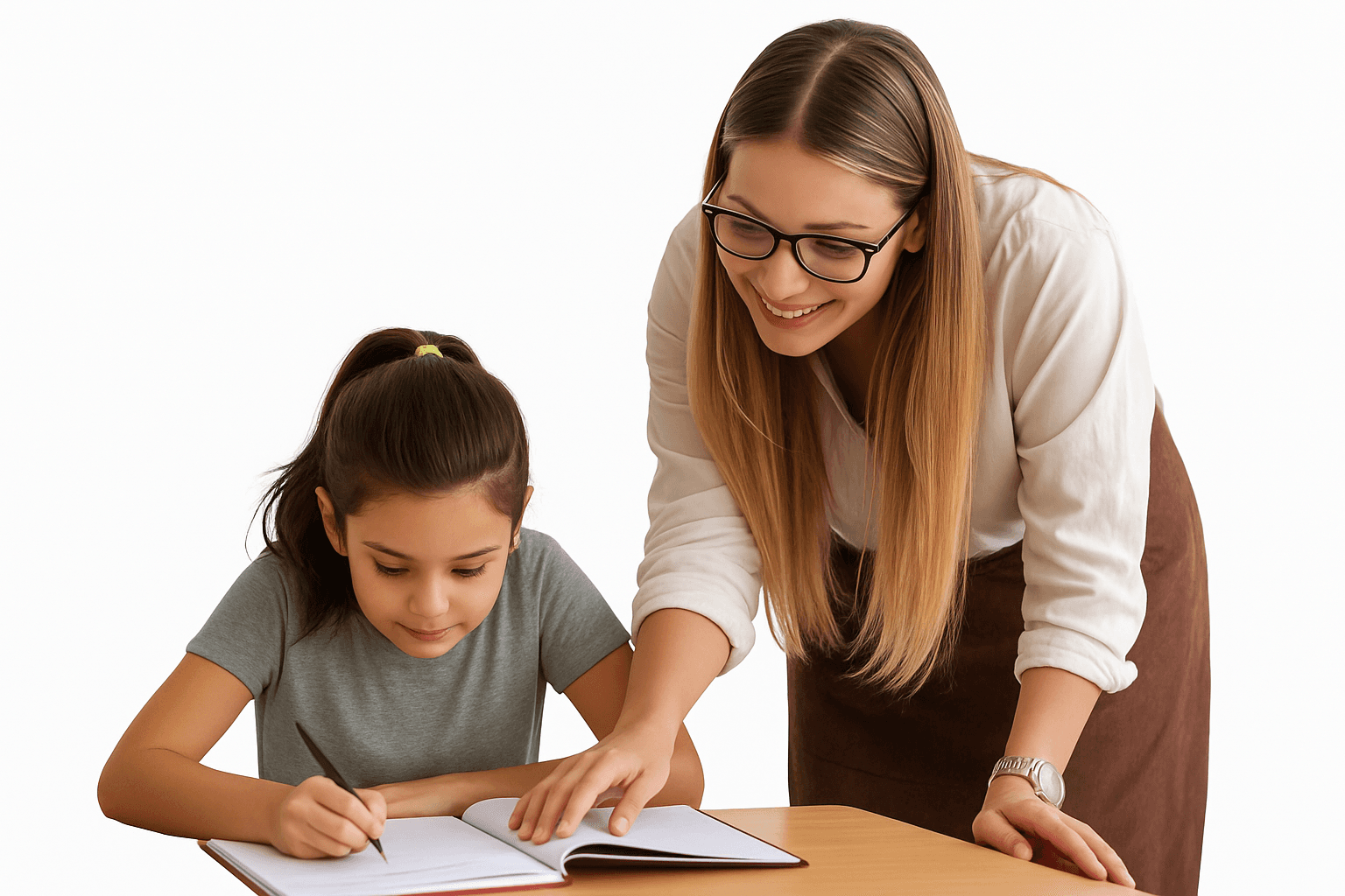 Happy student learning